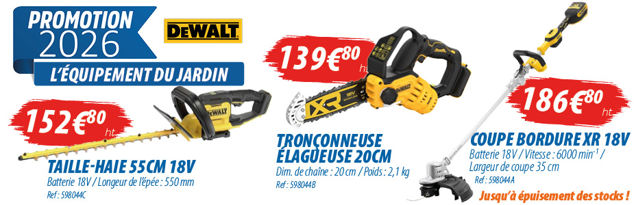 Promos Jardin DEWALT