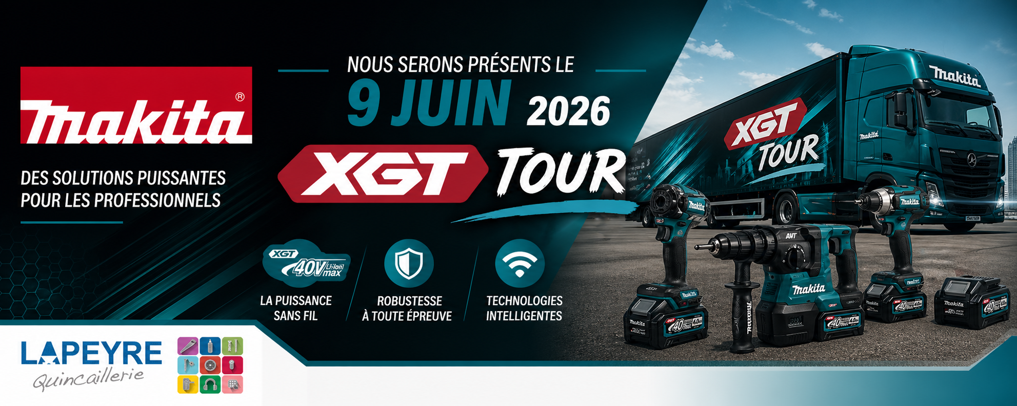 Makita XGT Tour le 9 juin !