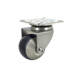 Roulette Design Sphérique Pivotante Aluminium Brillant - CHUNKY 50P 