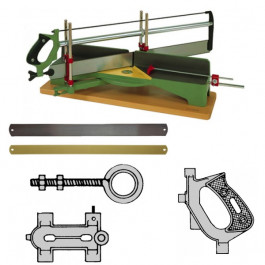 Scie à Onglet avec Système de Réglage en Longueur et Accessoires 352L