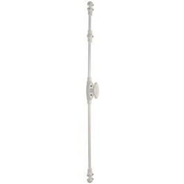 Fausse crémone fonctionnelle 1/2 tour blanche en applique à bouton Série 38000 - Réf 347401