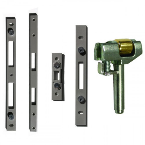 Lot De 2 Gâches Noires Pour Plaque De Porte Extérieure, 1 Plaque De Gâche De Porte De 6,3 Cm, Plaque De Pêne Dormant Avec 4 Vis 4,5 Cm