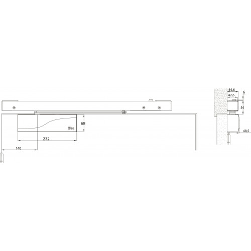 Sélecteur de fermeture BCS2000/2 ajustable 24/48V DC avec Ferme-porte ...
