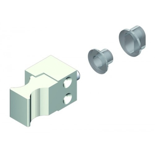 Lot De 2 Fixations Pour Fenêtre Coulissante Brighton - 55 Mm, Chromé Poli Avec Vis