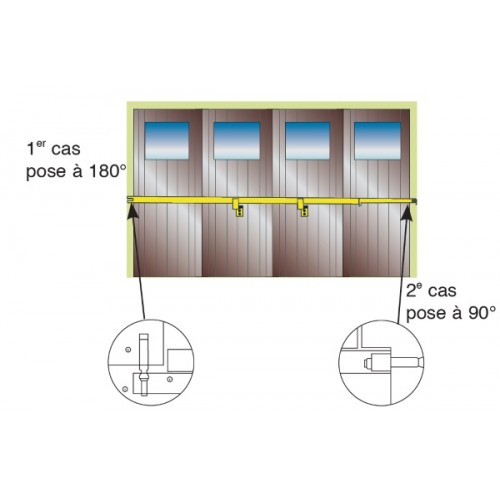 Barre de sécurité porte de garage 2-4 vantaux