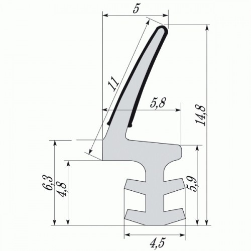 Joint Simple pour Fenêtre en Bois - DX 1305 - Joints de Menuiserie -  Ferrures, Seuils et Joints