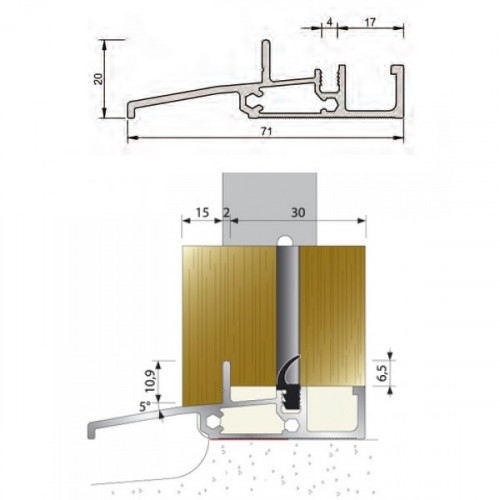 Seuil SP20 pour Porte et PorteFenêtre en Bois Accès PMR Joints et — free download