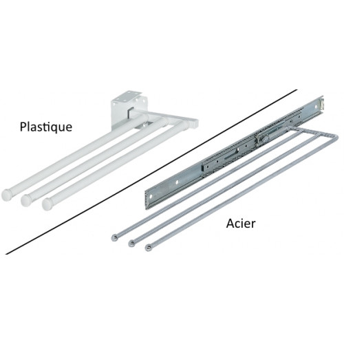 Porte-torchons Suspendu HOLIDYOYO - Lot De 2 - En Plastique ABS Blanc - Pour Cuisine Ou Salle De Bain - Étagère à Serviettes Pratique