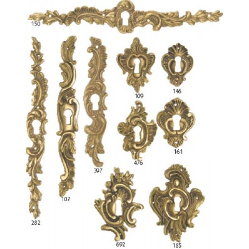 Lot De 6 Plaques De Propreté (rosettes) Anciennes FUXXER® - Style Art Déco, Finition Noir Antique - Fer