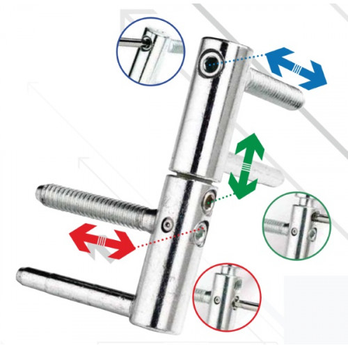 Fiches Réglables sur 3 Dimensions 495 EXACTA Paumelles et Fiches — free download