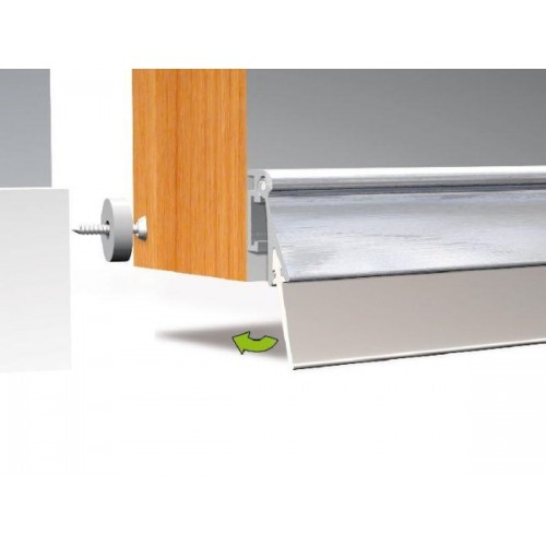 Bas De Porte Automatique En Alu Le Pivotant Port O Mat 2 Joints Sur Support Et Plinthes Automatiques Ferrures Seuils Et Joints