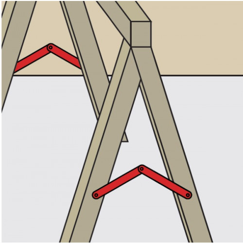 Paire de Compas de Tréteau Fiches, Paumelles, Charnières et Compas