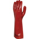 Gants pvc chimique rouge