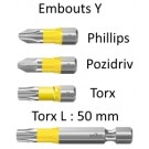 Embouts Y - Phillips / Pozidriv / Torx