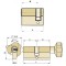 Schéma d'un demi-cylindre et d'un cylindre à bouton - Les dimensions A et B sont données dans le tableau en bas de page.