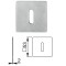 Rosace carrée perçage clé L - Réf 316229T